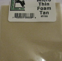 ����� micro thin fly foam  tan Hareline